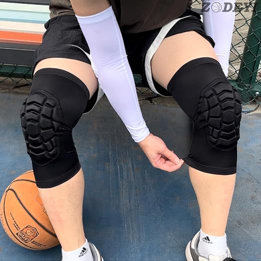 Wrestling Knee Pads Short Knee Sleeve, 2 Pcs Knee Compression Sleeve for Football, Basketball, Volleyball(Black_XXL_2 Pcs)