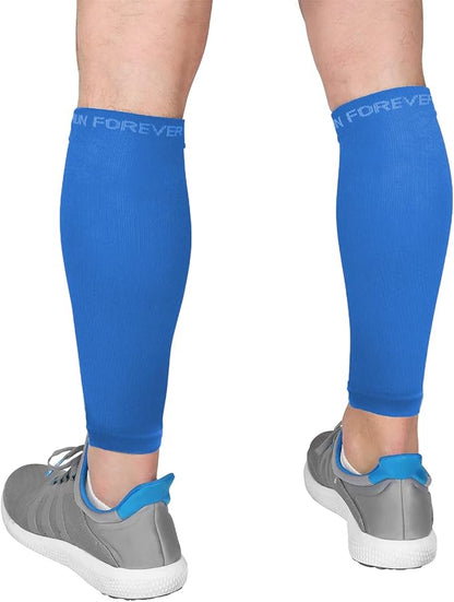 Run Forever Calf Compression Sleeves for Men and Women - Leg Compression Sleeve - Footless Compression Socks for runners