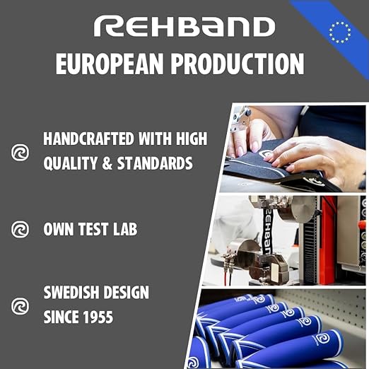 Rehband Knee Sleeve 3mm Neoprene, Lightweight Knee Brace for Endurance and Ball Sports, Unisex Compression Starter Knee-Sleeves, Breathable Running Knee Support, Colour:Black/Red - 1 Pair, Size:Large