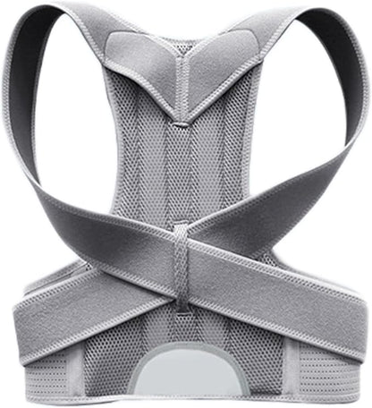Posture Corrector for Women and Men, Adjustable Back Straightener Posture Corrector,Upper Lower Back Brace Support Belt for Men Women Body Neck Shoulder Trainer (XXXXL, Grey)