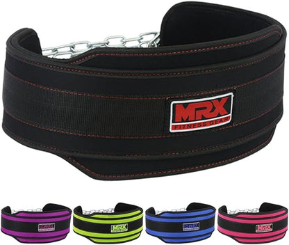 MRX Weight Lifting Belt DIPPING BELTS with Metal Chain Exercise & Fitness