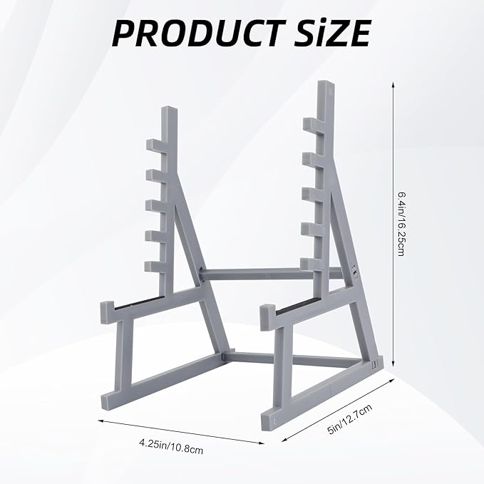 Squat Rack Pen Holder,Desktop Squat Rack with Barbells and Weights,Unique Mini Pen Organizer Barbell Rack Creative Phone Stand for All Fitness Enthusiasts and Weightlifting Fans