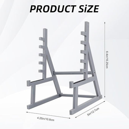 Squat Rack Pen Holder,Desktop Squat Rack with Barbells and Weights,Unique Mini Pen Organizer Barbell Rack Creative Phone Stand for All Fitness Enthusiasts and Weightlifting Fans