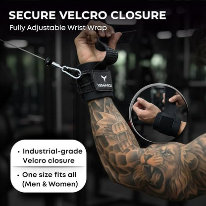 Lifting Straps with D Ring – Wrist Support for Weightlifting, Deadlifts & Cable Machine Workouts, Padded Non-Slip Gym Wrist Straps for Men and Women, Secure Fit Weight Lifting Straps