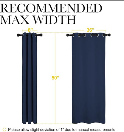 NICETOWN Blackout Curtain Panels, Window Treatment Energy Saving Thermal Insulated Solid Grommet Blackout Drapes/Draperies (Navy, 1 Pair, 42 by 50-inch)