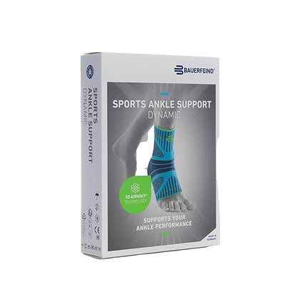 Bauerfeind Sports Ankle Support Dynamic - Ankle Compression Sleeve for Freedom of Movement - 3D AirKnit Fabric for Breathability - Premium Quality & Washable (L, Pink)