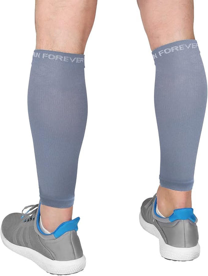 Run Forever Calf Compression Sleeves for Men and Women - Leg Compression Sleeve - Footless Compression Socks for runners