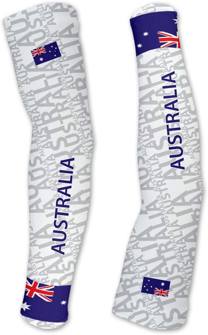 ScudoPro Australia Compression Arm Sleeves UV Protection Unisex - Walking - Cycling - Running - Golf - Baseball - Basketball