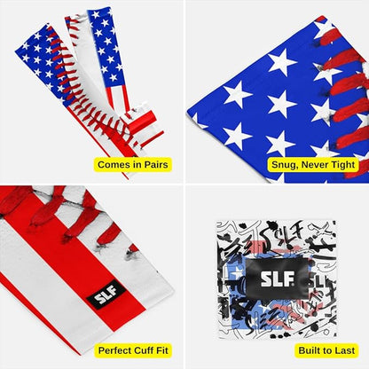 SLEEFS Arm Sleeves for Kids - Athletic Sports Sleeve for Youth Boys and Girls - UV Protection - Football Baseball Basketball