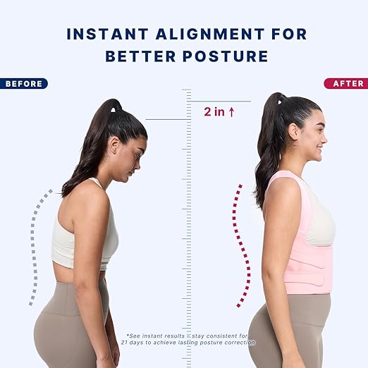 Fit Geno Back Brace Posture Corrector for Women and Men, Shoulder Straightener, Adjustable Full Back Support, Upper and Lower Back Pain Relief - Scoliosis, Hunchback, Hump, Thoracic, Spine Corrector