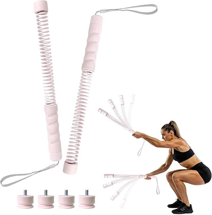 Wildarms Upgrade Cordless Battle Rope with Adjust Weight Ropeless Battle Ropes for Strength Training Portable Battle Ropes for Home Gym (Pink)