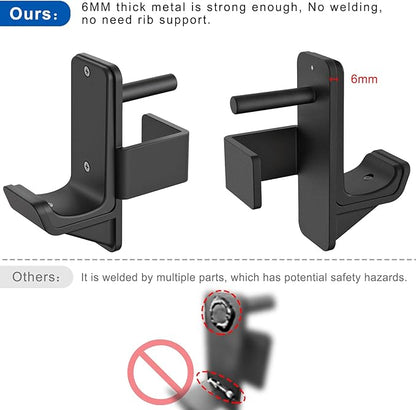 Kipika J-Hooks for Squat/Power Rack, Weight Plate Holder Set for 2" x 2" or 3" x 3" Power Rack, Heavy Duty J-Cups Barbell Holder & Weight Storage