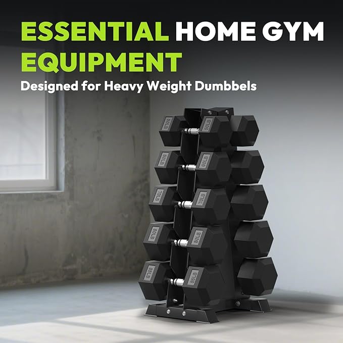 HANDBODE Dumbbell Rack A Frame Weight Rack Stand Dumbbell Weight Storage for Home Gym, Space-Saving Weight Stand for Home Gym