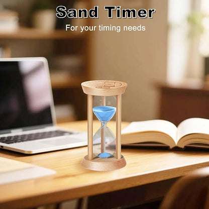 60 Minute Sand Timer, an Hour Sand Hourglass, Wooden Sand Clock, 60 Min Reloj De Arena, Hour Glass Sandglass for Home, Office, Decorative, Game, Classroom