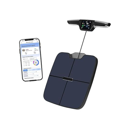 Smart Scale for Body Weight Multi-User Mobile App 8 Electrode Dual Frequency High Precision for Athletes Fitness Enthusiasts with BMI Body Fat Muscle Mass 56 Body Composition Indicators (Black)