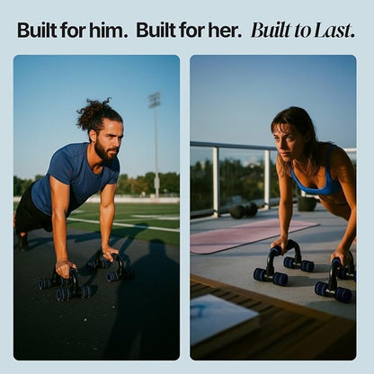 Perfect Push Up Handles for Floor 1 Pair | Home Workout Equipment for Men | Pushup Bar | Calisthenics Parallettes | Handstand Bars | Home Fitness Portable Workout Equipment | Strength Training | Gym Equipment for Home Gym Essentials
