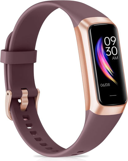 Fitness Tracker with 24/7Heart Rate, Blood Pressure, Sleep Tracking, Calorie, Activity Tracker with 1.1" AMOLED Color Screen, Waterproof Step Tracker for Android iPhones Women Men