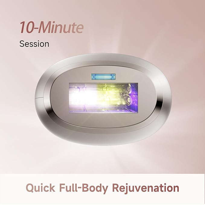 Dreame Nova IPL Hair Removal with Dual-Lamp 27J Output, Sapphire ICE Cooling, 3.9cm² Window, 0.2s Flash, Adaptizone AI Detection, Photon Skincare, Up to 96% Reduction Full-Body for Women and Men
