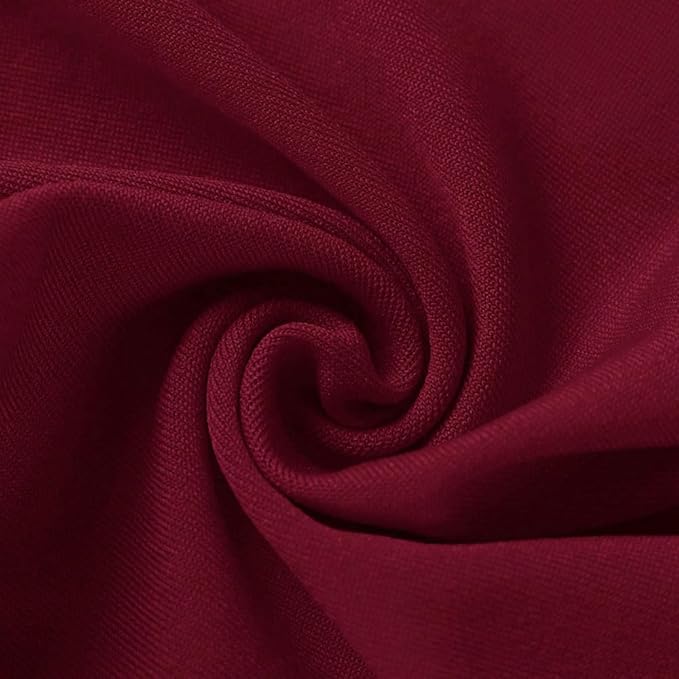 Burgundy Chair Sashes 50 Pack with Gold Buckle Slider, Spandex Wine Red Chair Bands Bows for Folding Chairs Wedding Party Banquet Décor