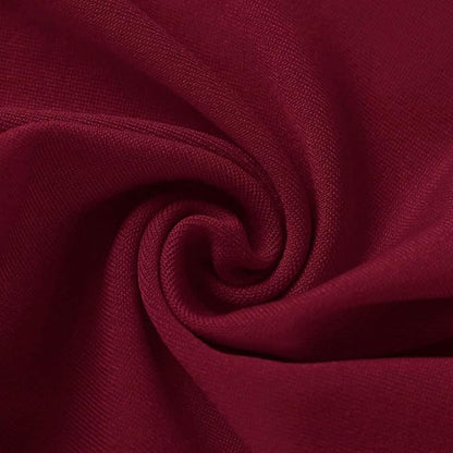 Burgundy Chair Sashes 50 Pack with Gold Buckle Slider, Spandex Wine Red Chair Bands Bows for Folding Chairs Wedding Party Banquet Décor