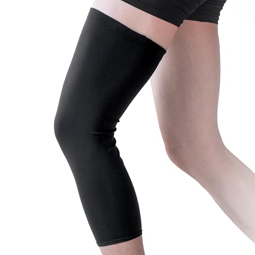 Knee Brace Undersleeve - Knee Undersleeves for Women & Men Leg Undersleeve for Knee Brace, Closed Patella,L (Pack of 1)