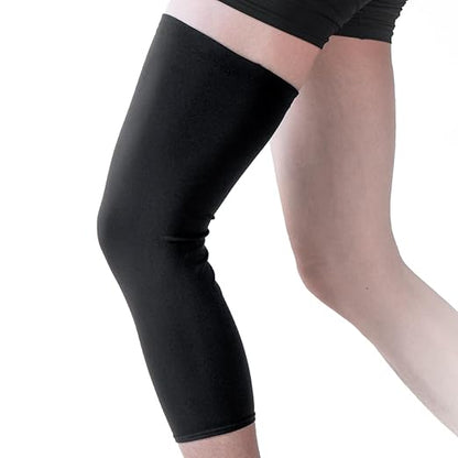 Knee Brace Undersleeve - Knee Undersleeves for Women & Men Leg Undersleeve for Knee Brace, Closed Patella,L (Pack of 1)
