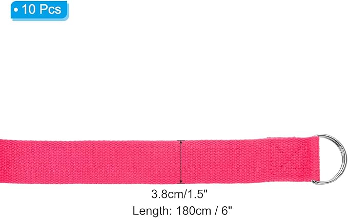 PATIKIL Yoga Strap for Stretching, Cotton Yoga Belt with Adjustable Metal D-Ring Buckle Stretch Band for Fitness Pilates
