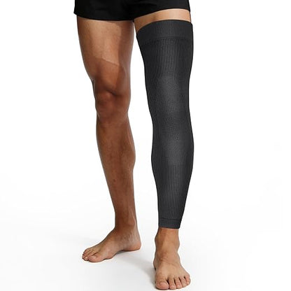 Leg Compression Sleeve - Full Length Knee Sleeve Covers Thigh, Knee and Calf, Stays in Place for Sports, Soft and Elastic for Comfort, 2X-Large