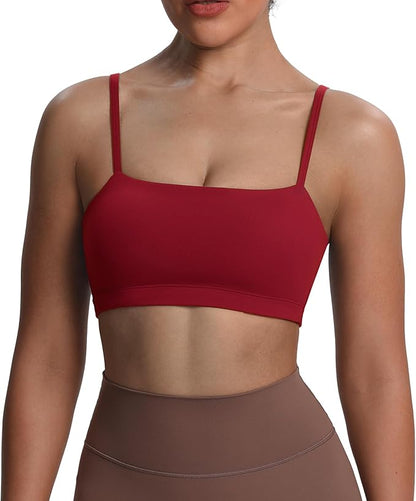Aoxjox Women's Workout Bandeau Bras Training Fitness Running Yoga Crop Tank