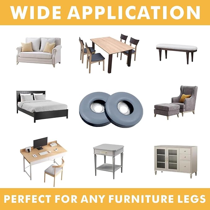 20PCS 7/8" Furniture Sliders, Chair Leg Floor Protectors for Carpeted & Hardwood Floors, Furniture Feet Floor Protectors for Wooden Furniture Legs,Chair Sliders for Wood Floors