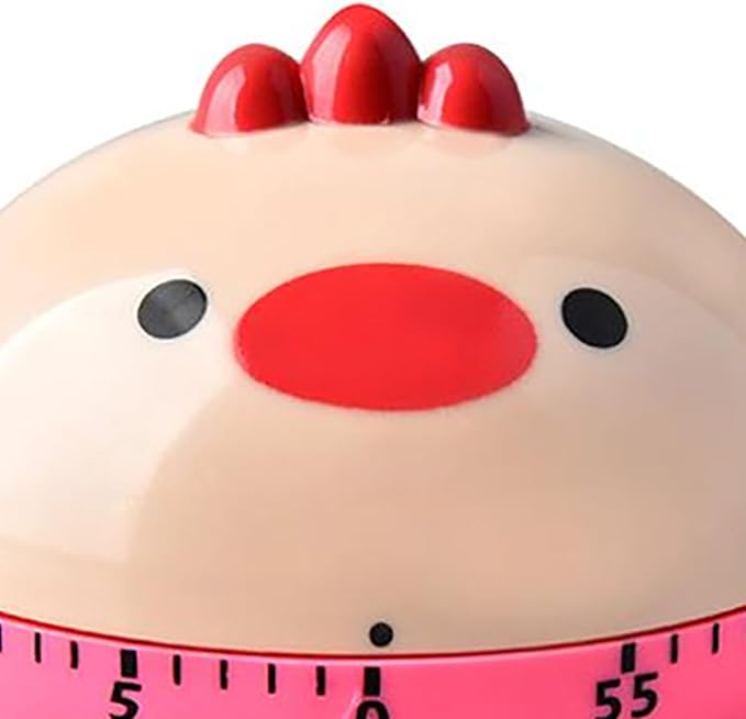 60 Minute Mechanical Kitchen Timers Cute Cartoon Animal Shape Mini Countdown Timer for Teachers Classroom Kids Homework Reading Adults Cooking Office (Chick)