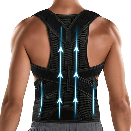 PAZAPO Posture Corrector for Men&Women - Back Brace for Lumbar Support and Upright - Breathable Back Straightener Back Corrector(Small(24-29 Inches))