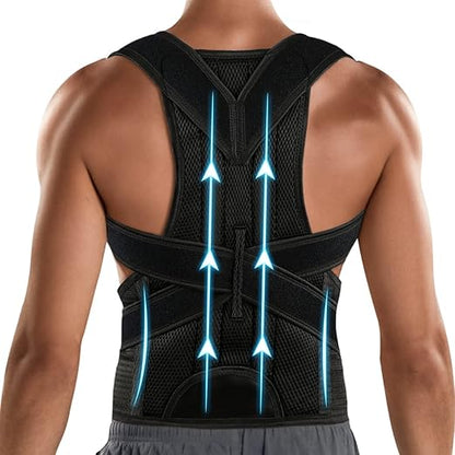PAZAPO Posture Corrector for Men&Women - Back Brace for Lumbar Support and Upright - Breathable Back Straightener Back Corrector(Small(24-29 Inches))