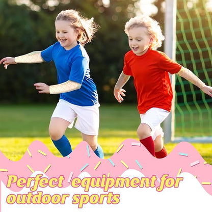 Newcotte 12 Pairs Arm Sleeves for Kids Compression Football Baseball Arm Sleeve Youth UV Protection Breathable Cooling Sleeve