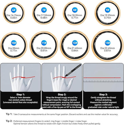 Smart Fitness and Activity Ring for Men and Women - Track Heart Rate Stress Sleep Steps and Blood Oxygen, 10ATM Waterproof Fitness Tracker for iPhone and Android, No Subscription Fee, Size 7