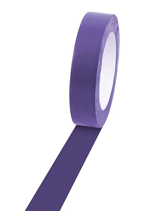 Champion Sports Vinyl Tape, 1” Wide x 36 yards Long, Purple - Durable Floor Marking Tape - Schools, Gyms, Restaurants