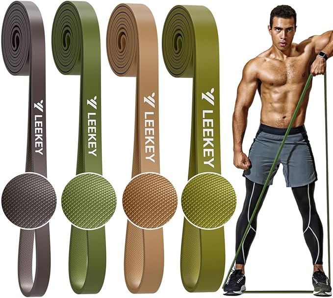 LEEKEY Resistance Bands, Exercise Bands with Bag, 5-85LB Home Strength Bands for Working Out, Travel, Gym Room, Physical Therapy - USA Original Patent