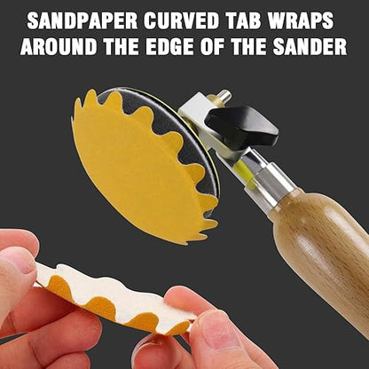 MAXMAN 50 PCS Hook and Loop Sanding Discs, 3-Inch Flex Edge Wavy Sander Pads Alumina Orbital Sandpaper 150 Grit - Perfect for Sanders Hand Drill, Bowl Sanders & Woodworking Wood Auto, No Hole