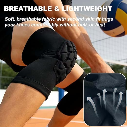 Knee Pads for Volleyball Wrestling Men, Soft Padded Knee Sleeve for Women Dancing Biking, Lightweight Full Knee Protective Gear for Mechanic Tile Home Work, Breathable & Flexible Knee Support, Black M