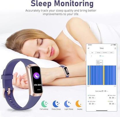 Zeacool Fitness Tracker with 24/7 Heart Rate, Blood Oxygen Blood Pressure Sleep Monitor, Activity Trackers 5 ATM Waterproof,Step Calorie Counter Pedometer Health Smart Watch for Women Men