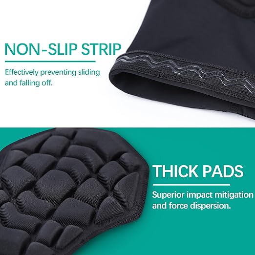 Wrestling Knee Pads for Kids Youth Adult, Knee Compression Sleeve for Basketball Volleyball Football, 1 Pair Short Knee Pads Sleeves ((#2) Black-2pcs,Large)