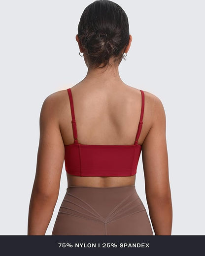 Aoxjox Women's Workout Bandeau Bras Training Fitness Running Yoga Crop Tank
