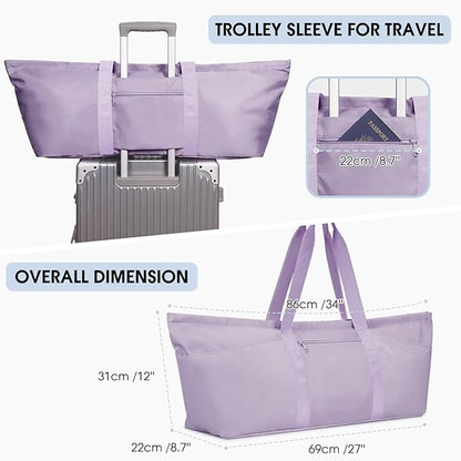 Large Yoga Mat Bag with Shoes Compartment and Wet Pocket Ladies Pilates Gym Tote Bag with Yoga Mat Holder Strap for Women Men Workout Carrier Stuff Accessories