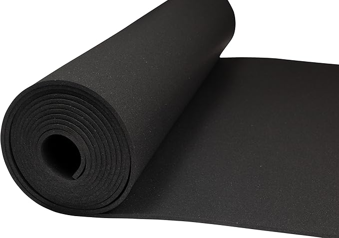 Playsafer Genaflex Rubber Gym Floor Mat, Heavy Duty Commercial Protective Gym Flooring Roll - 8mm Thick (10% Blue, 4' X 4')