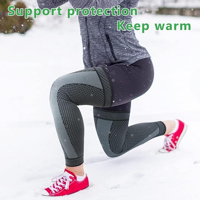 beister Full Leg Sleeve, Knee Braces for Knee Pain Women & Men, Knee Compression Sleeves, Knee Support for Meniscus Tear, ACL, Arthritis, Joint Pain Relief,Sport (Pair)
