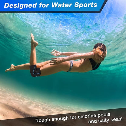 Nvorliy AquaFlex Pro Knee Brace, Compression Knee Sleeve for Swimming, Aquatic, Sailing, Scuba Diving, Surfing, Paddle Boarding, Kayaking & Injury Recovery – Supports Women & Men