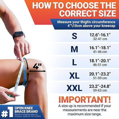 DR. BRACE ELITE Knee Brace with Size Stabilizer (2 Pack) Knee Brace for Women & Men, Workout, Sports, Daily Knee Compression Sleeve for Maximum Knee Pain Support & Fast Recovery (Venus, XXX-Large)