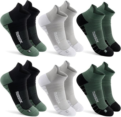 Ankle Compression Socks for Women and Men,Low Cut Compression Running Socks with Arch Support(6 Pairs)Best for Sports,Travel