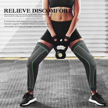 Full Leg Sleeves Long Compression Leg Sleeve Knee Sleeves Protect Leg, for Man Women Basketball, Arthritis Cycling Sport