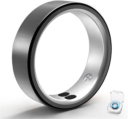 Smart Ring for Women Men,Sleep Tracking Wearable,Fitness Tracker Ring with Step/Heart Rate/Blood Oxygen/Distance/Calorie,Clock Vibration,No Subscription Fee,5ATM Waterproof, iOS&Android(Black 9)